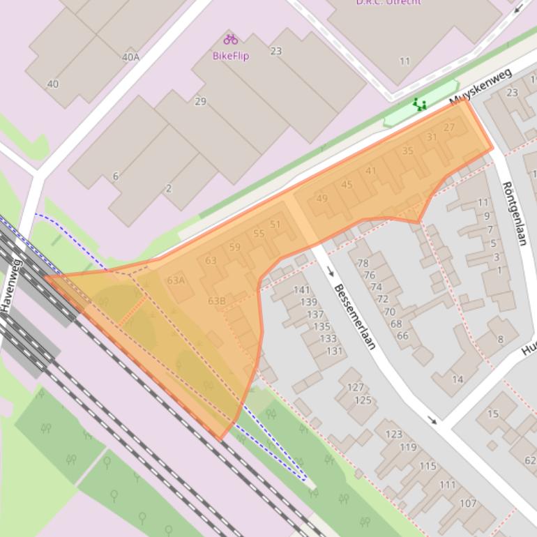 Kaart van postcodegebied 3553GL.