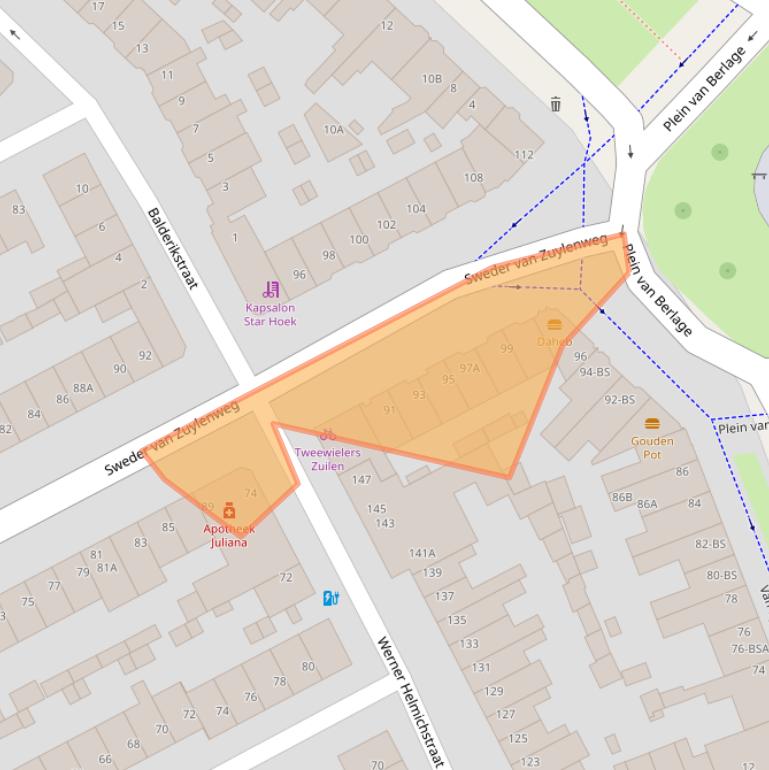 Kaart van postcodegebied 3553HD.