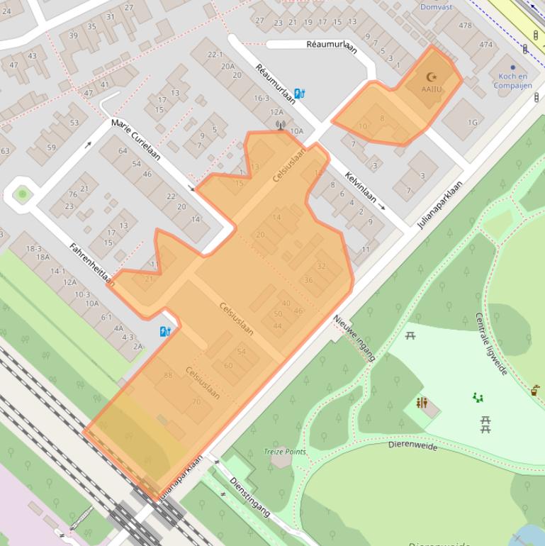 Kaart van postcodegebied 3553HM.