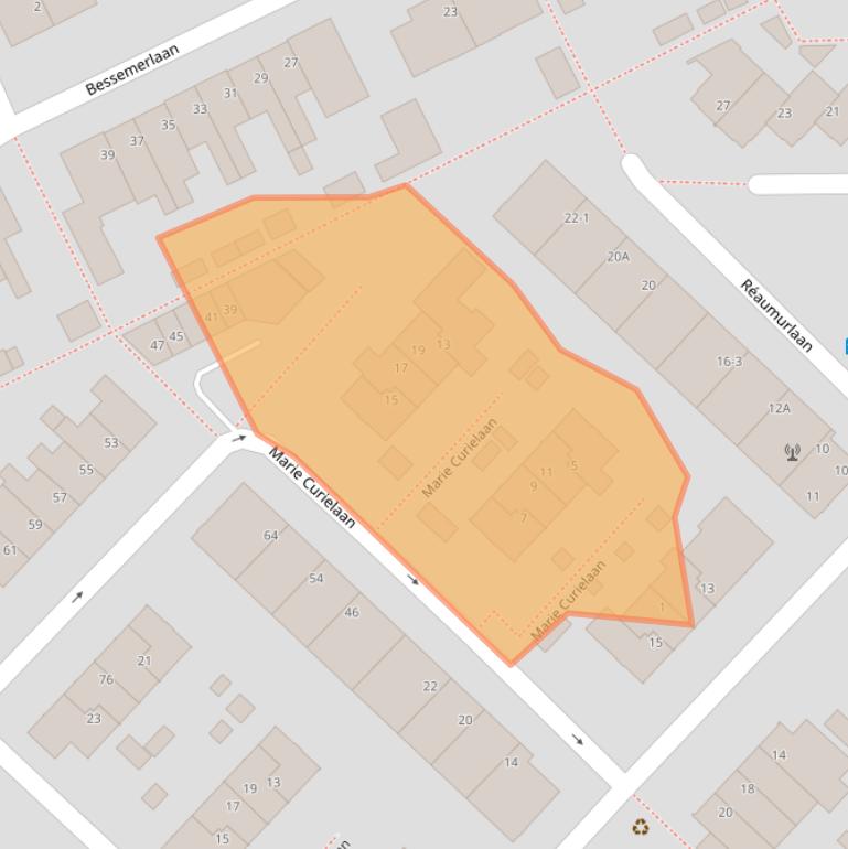 Kaart van postcodegebied 3553HR.
