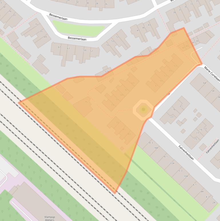 Kaart van postcodegebied 3553HS.