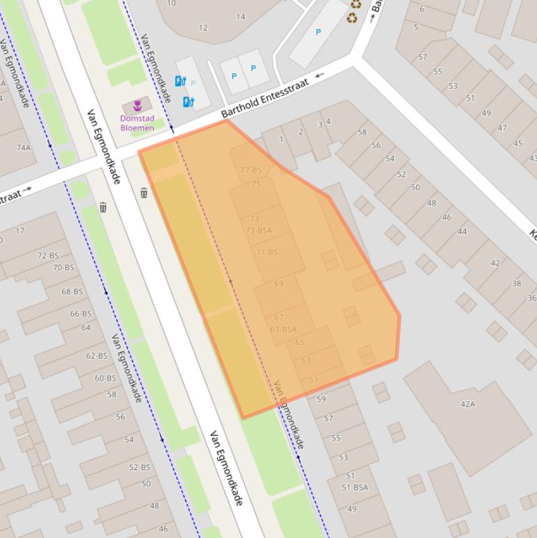 Kaart van postcodegebied 3553JD.