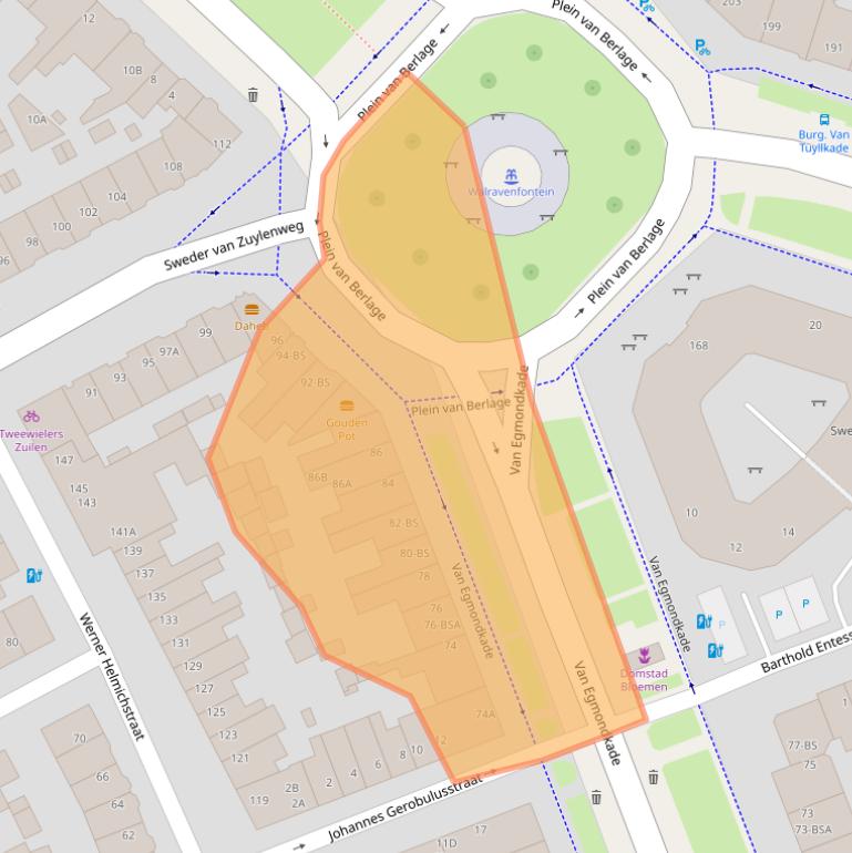 Kaart van postcodegebied 3553JL.