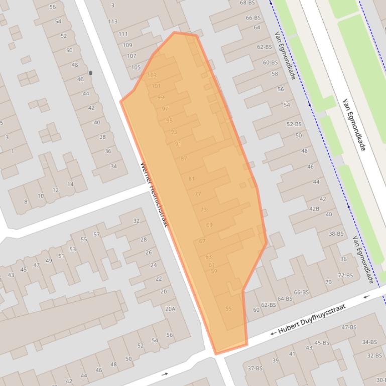 Kaart van postcodegebied 3553JV.