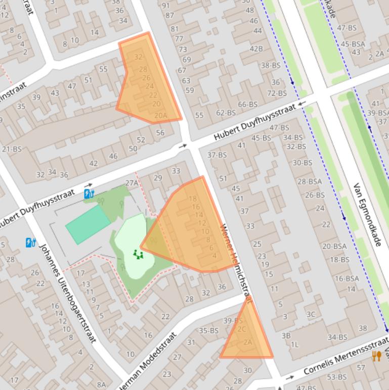 Kaart van postcodegebied 3553JX.