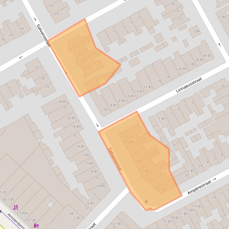 Kaart van postcodegebied 3553RA.