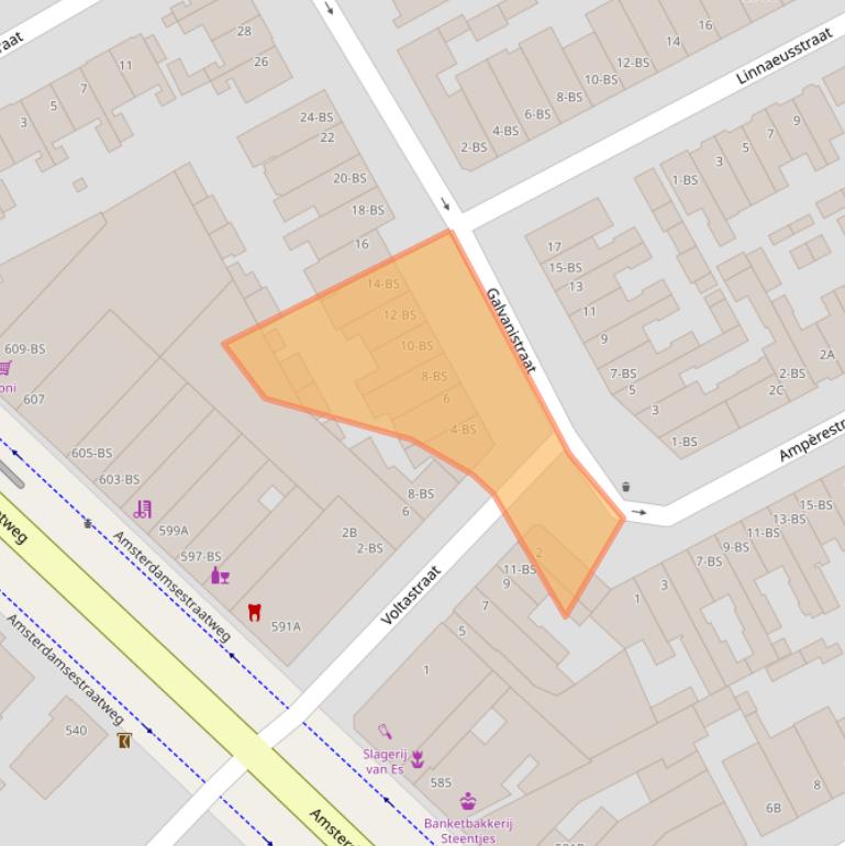 Kaart van postcodegebied 3553RC.