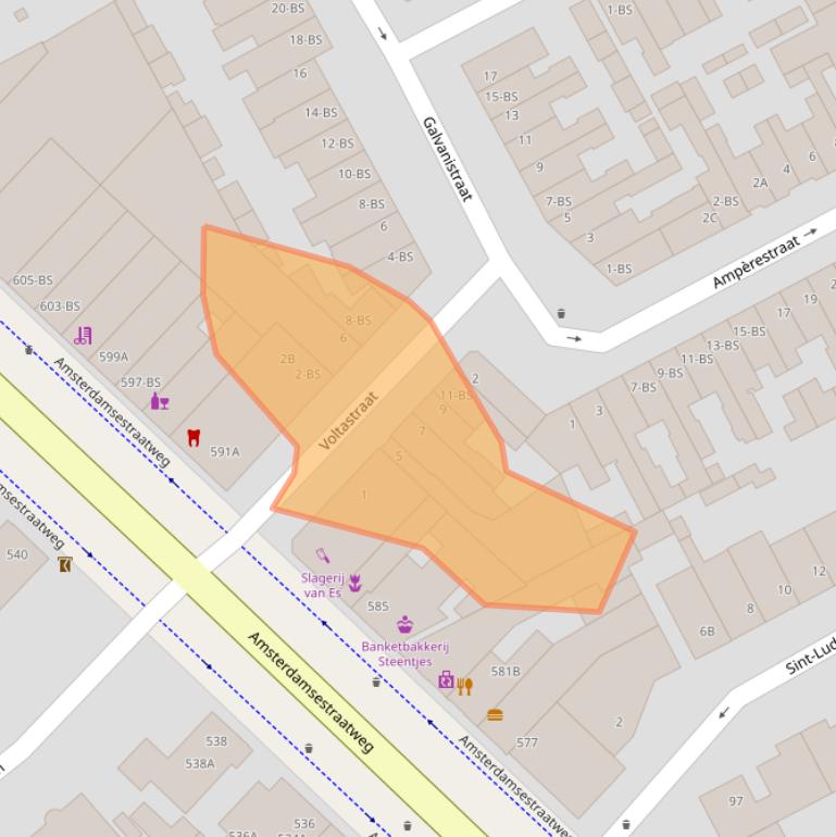 Kaart van postcodegebied 3553RG.