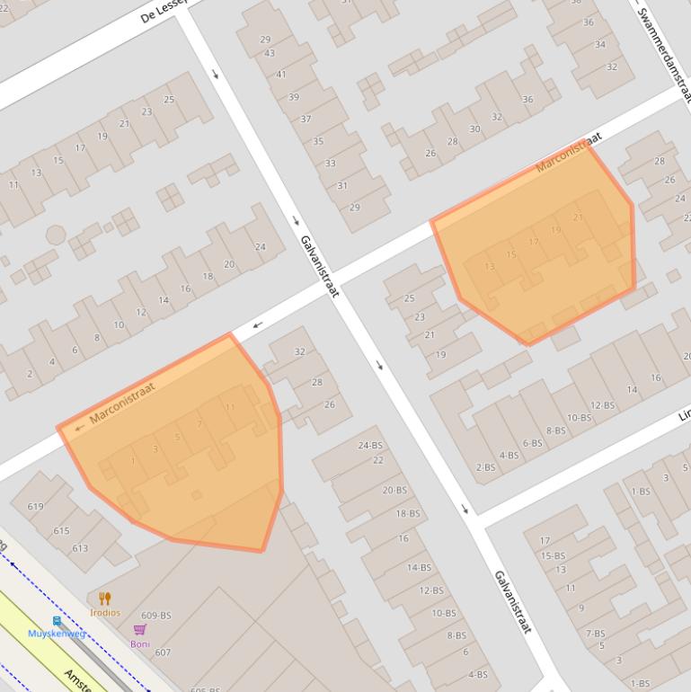 Kaart van postcodegebied 3553RP.