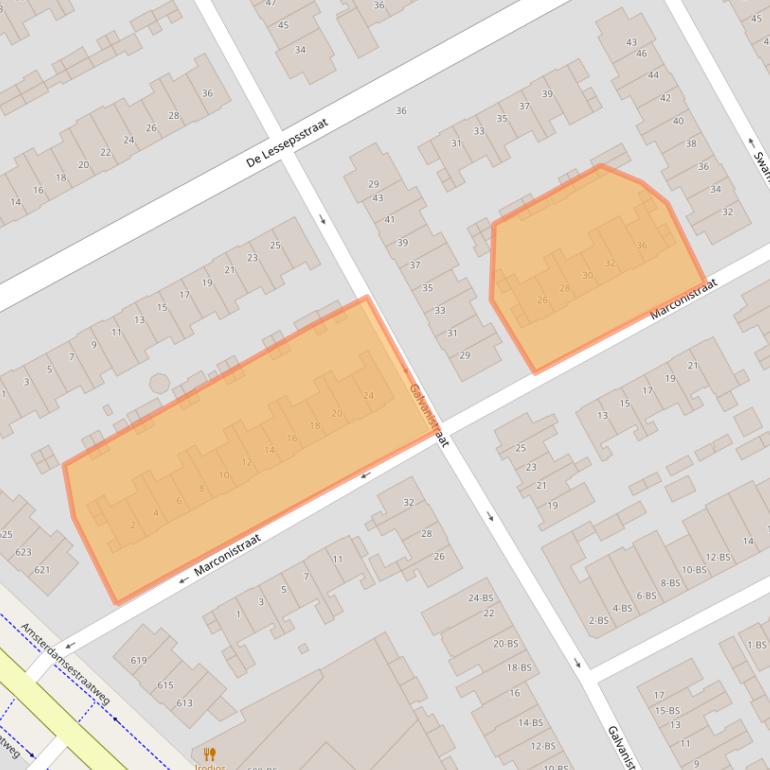 Kaart van postcodegebied 3553RS.