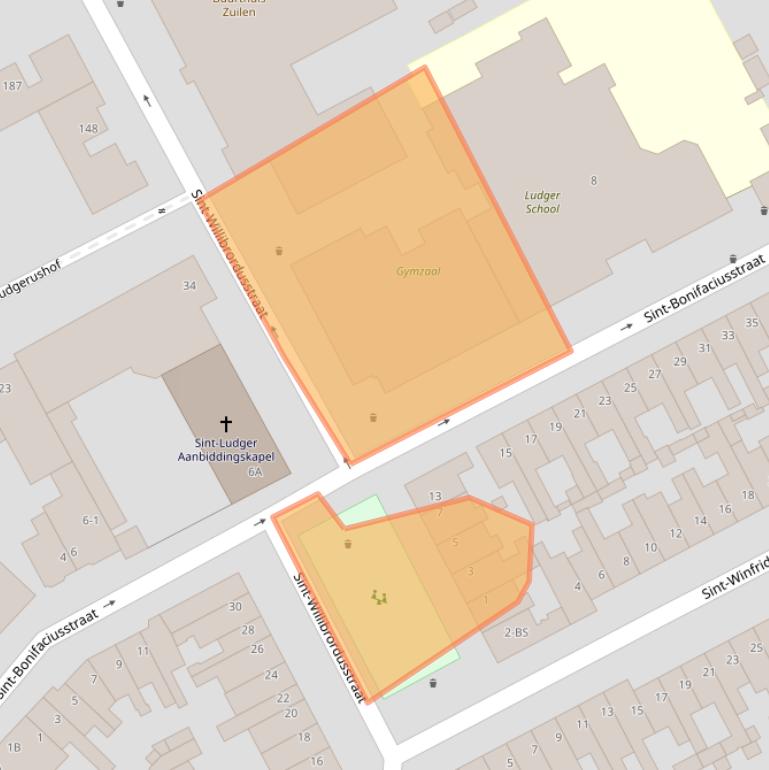 Kaart van postcodegebied 3553SL.
