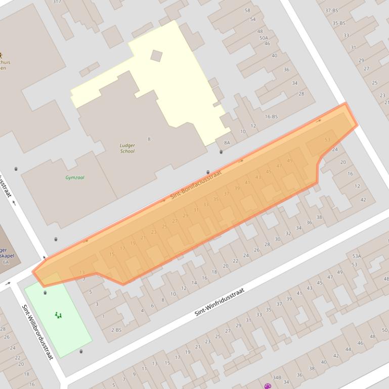 Kaart van postcodegebied 3553SP.