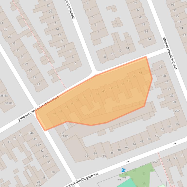Kaart van postcodegebied 3553TB.