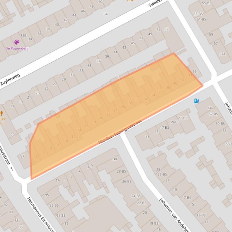 Kaart van postcodegebied 3553TM.