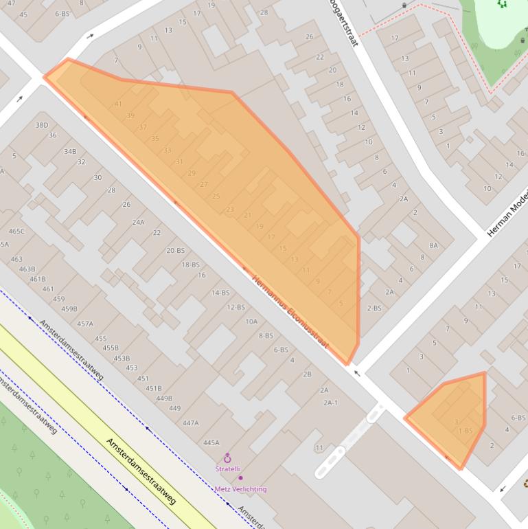 Kaart van postcodegebied 3553VA.