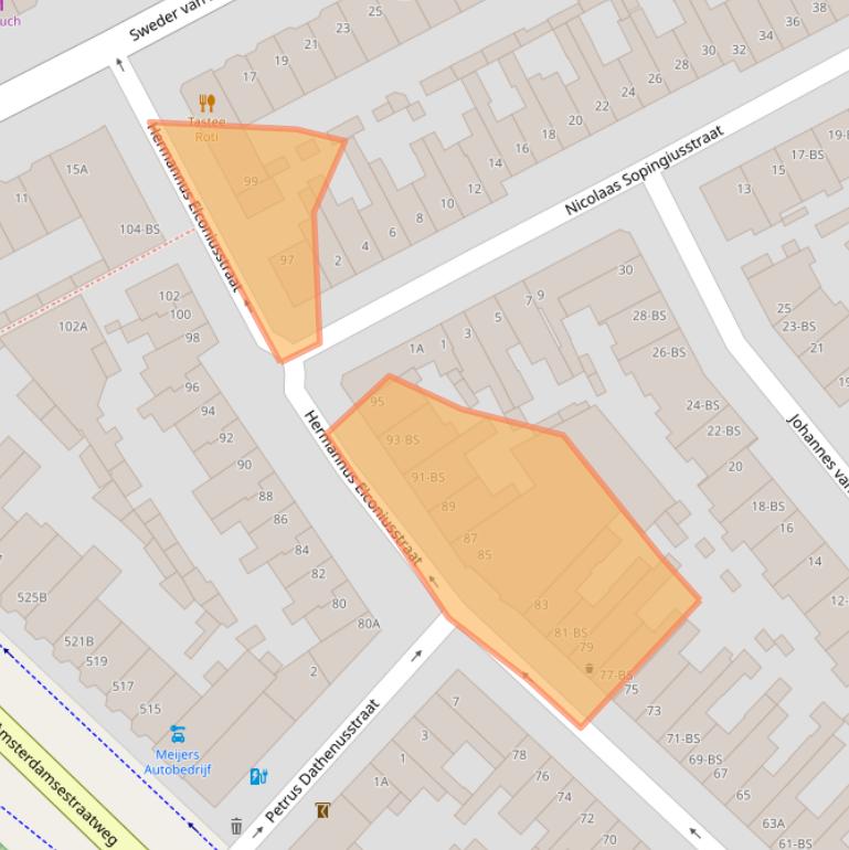 Kaart van postcodegebied 3553VC.