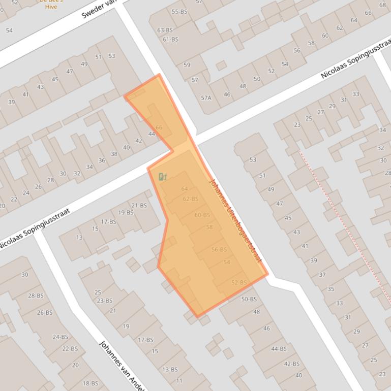 Kaart van postcodegebied 3553VS.