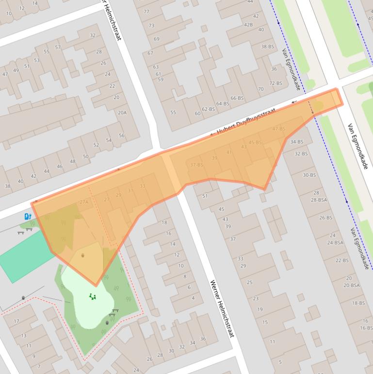 Kaart van postcodegebied 3553VV.