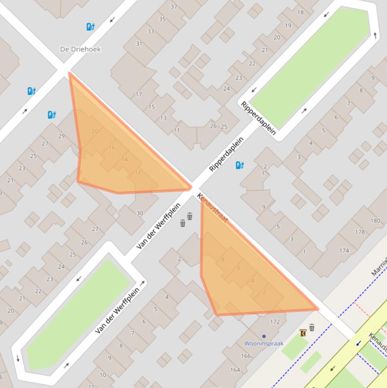 Kaart van postcodegebied 3554AC.