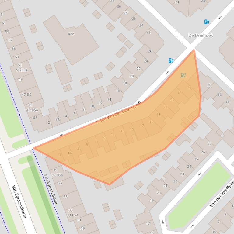 Kaart van postcodegebied 3554AJ.