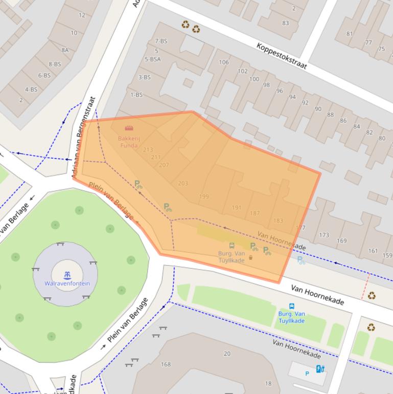 Kaart van postcodegebied 3554AV.