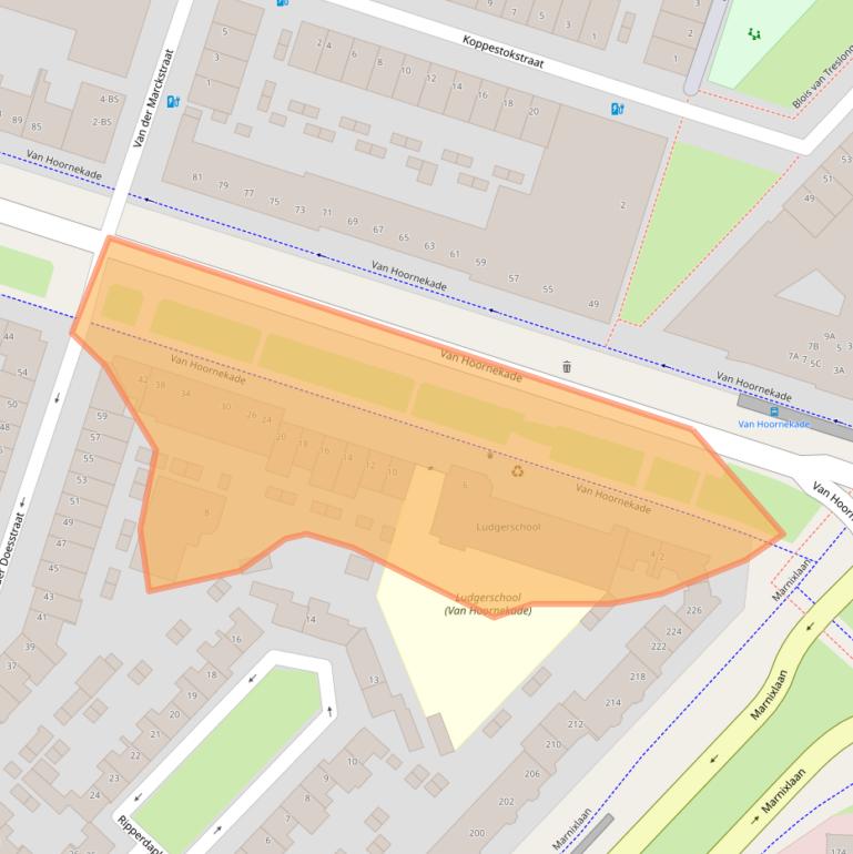 Kaart van postcodegebied 3554AW.