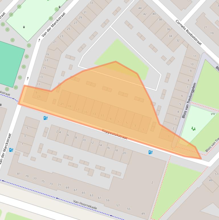 Kaart van postcodegebied 3554BA.