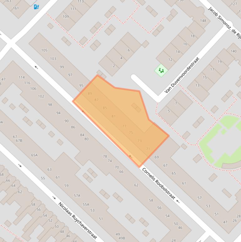 Kaart van postcodegebied 3554BR.