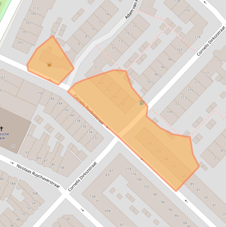 Kaart van postcodegebied 3554BS.