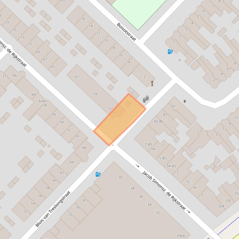 Kaart van postcodegebied 3554CG.