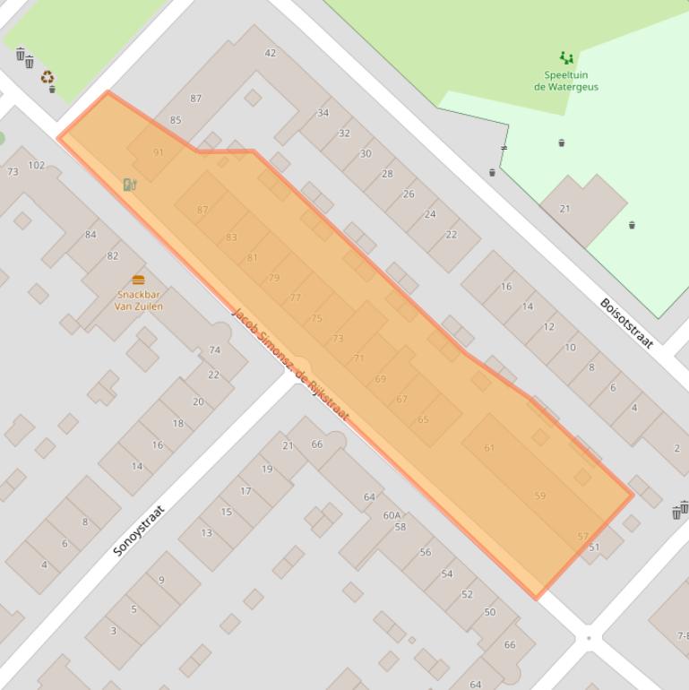 Kaart van postcodegebied 3554CH.