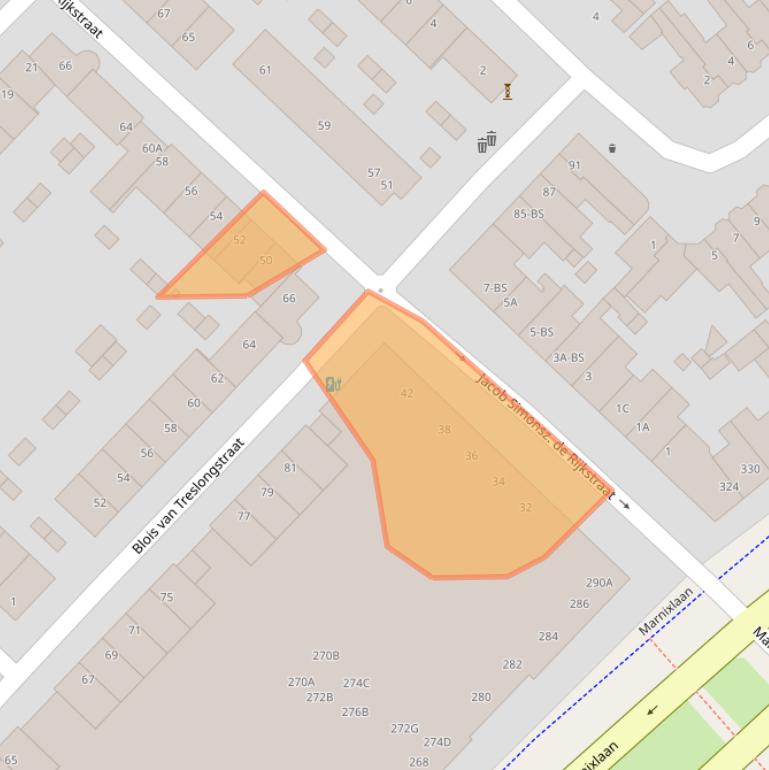 Kaart van postcodegebied 3554CL.