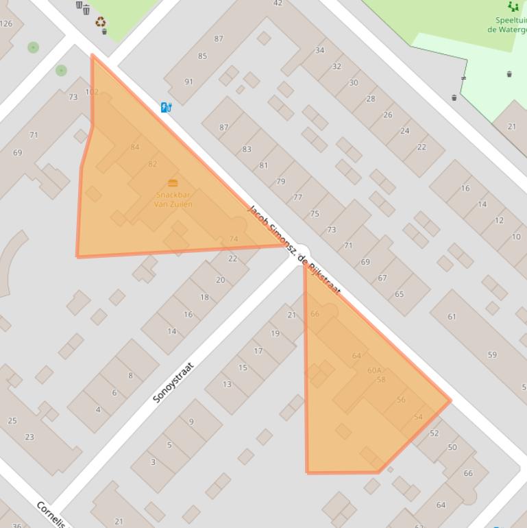 Kaart van postcodegebied 3554CM.