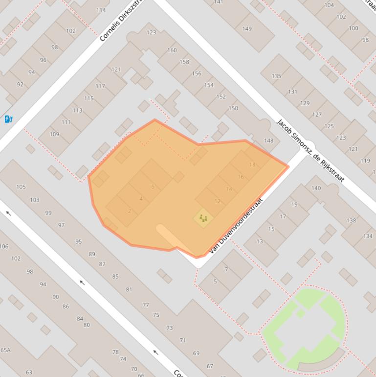 Kaart van postcodegebied 3554CR.