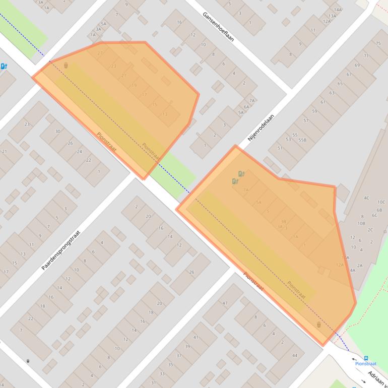 Kaart van postcodegebied 3554EA.