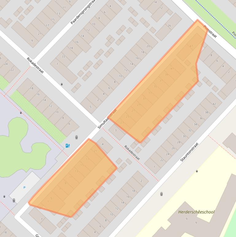 Kaart van postcodegebied 3554EG.