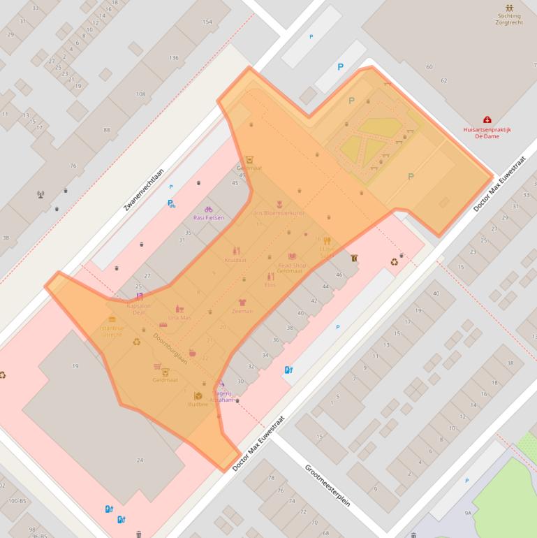 Kaart van postcodegebied 3554EP.