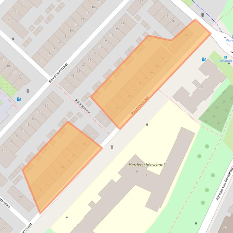 Kaart van postcodegebied 3554EX.