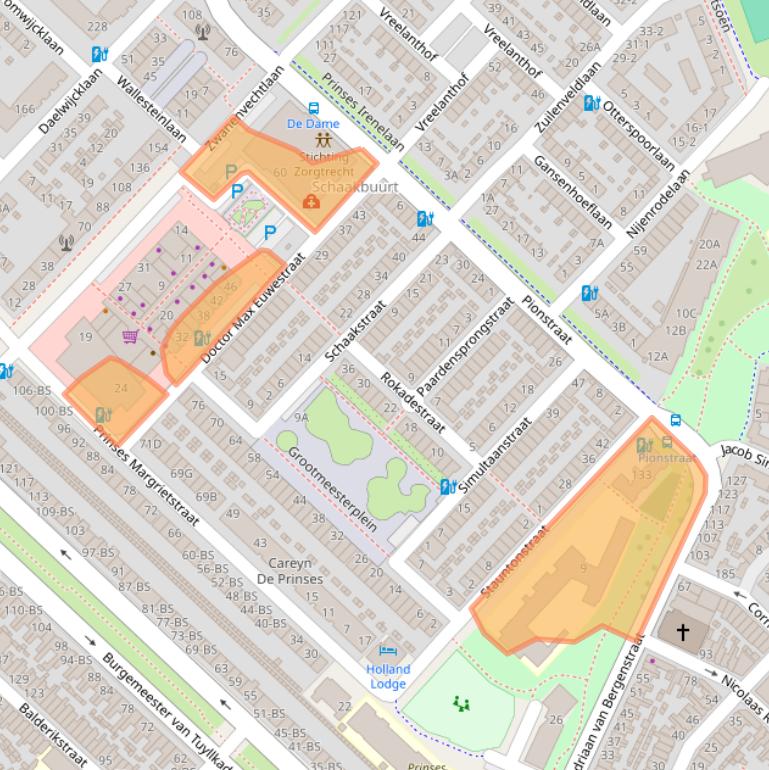 Kaart van postcodegebied 3554EZ.