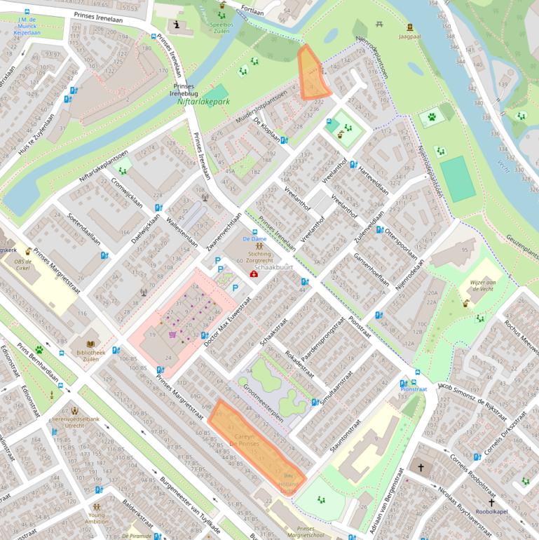 Kaart van postcodegebied 3554GA.