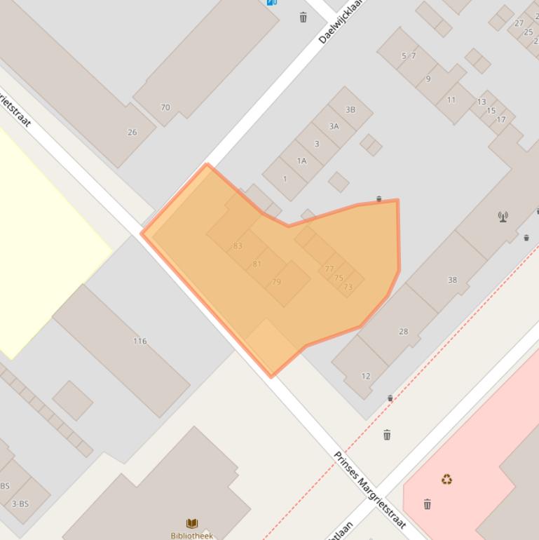 Kaart van postcodegebied 3554GC.