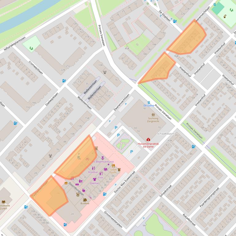 Kaart van postcodegebied 3554GK.