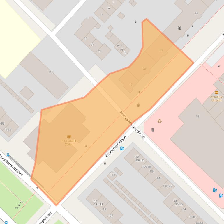 Kaart van postcodegebied 3554GL.