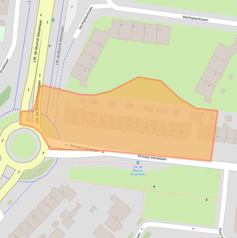 Kaart van postcodegebied 3554HD.