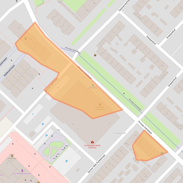 Kaart van postcodegebied 3554HE.