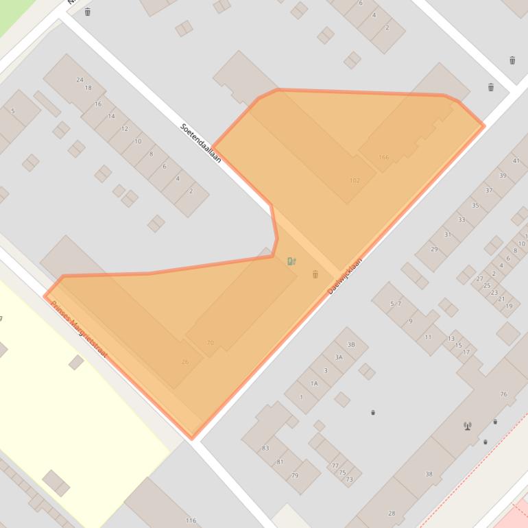 Kaart van postcodegebied 3554HK.