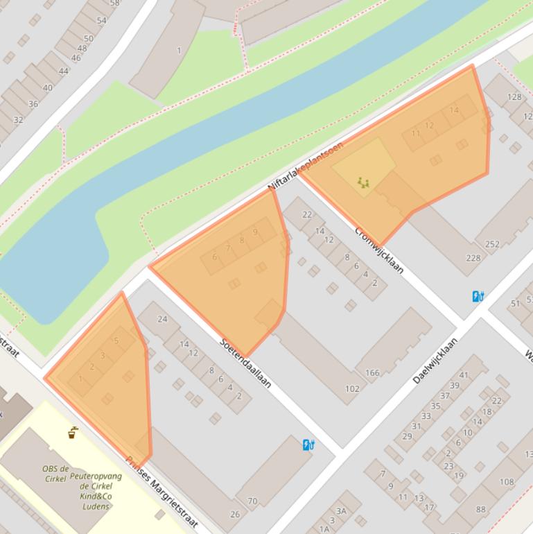 Kaart van postcodegebied 3554HT.