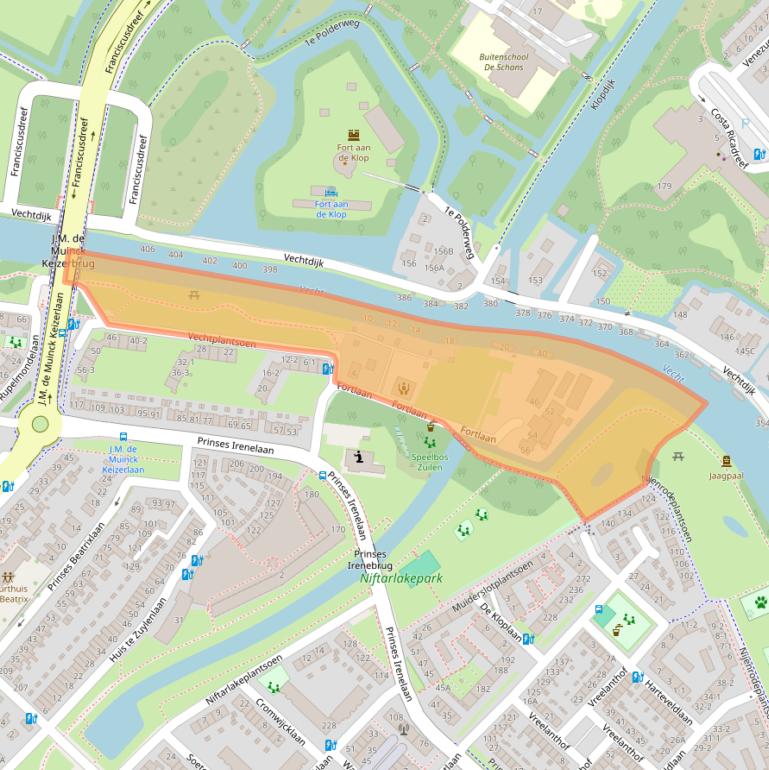 Kaart van postcodegebied 3554HV.