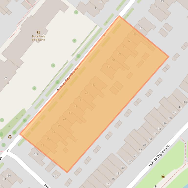 Kaart van postcodegebied 3554JH.