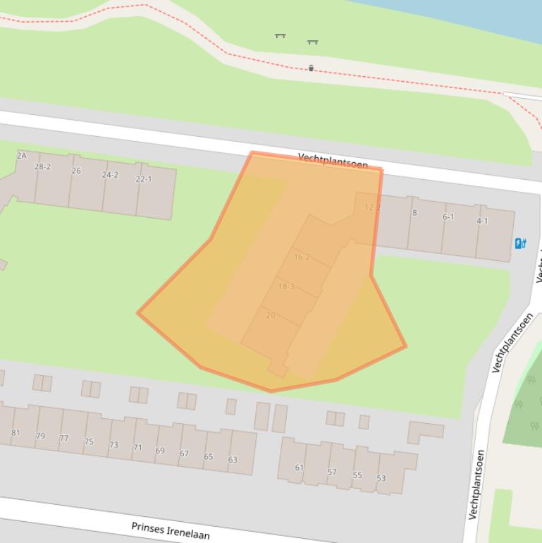 Kaart van postcodegebied 3554TB.